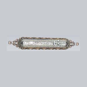 Tizo Design Silver Jeweltone Mezuzah RS360SMZ