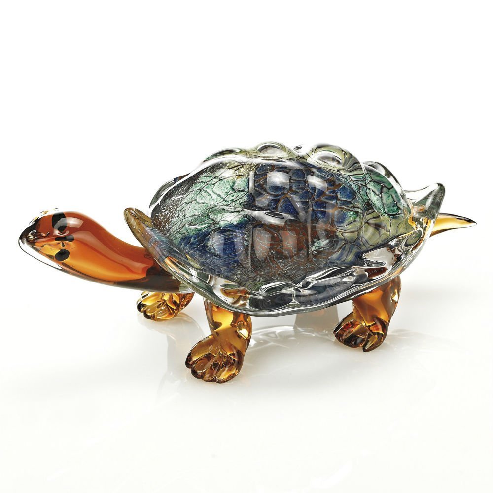 Badash Crystal Firestorm Art Glass Turtle - J570
