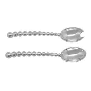 Mariposa Pearled Large Salad Servers