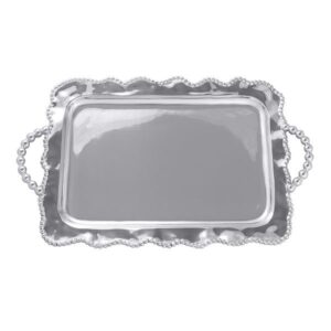 Mariposa Pearled Wavy Service Tray