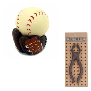 Baseball Stress Ball & Metal Pliers Tool Theme Bottle Opener