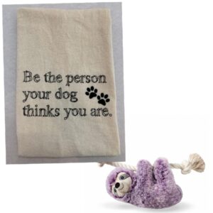 Sloth Doggie Toy & Dog Lover Tea Towel