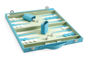 blue backgammon set