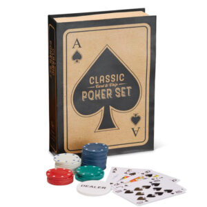 Poker set that looks like a book