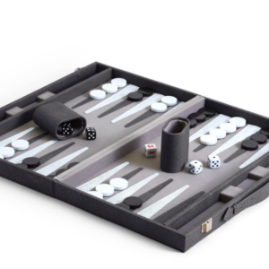 black, white and gray backgammon set