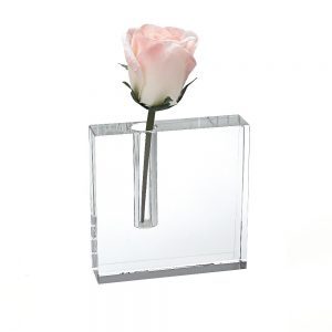 Badash Crystal The Block Handcrafted Crystal Bud Vase 6x6 inches - H216